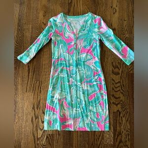 Lilly Pulitzer Women's Alessia Tropical Pink Sands Dress